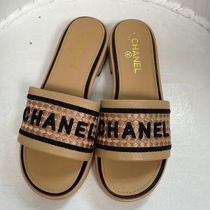 Chanel Slides. Like new.
